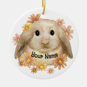 King Bunny Rabbit Keramik Ornament