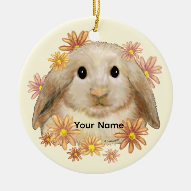 King Bunny Rabbit Keramikornament (Vorne)