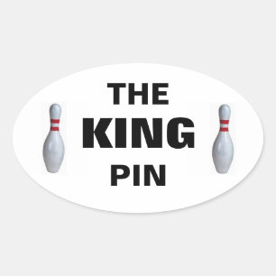 KING-BUTTON-Aufkleber (4) Ovaler Aufkleber