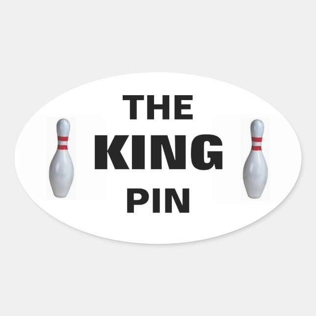 KING-BUTTON-Aufkleber (4) Ovaler Aufkleber (Vorderseite)