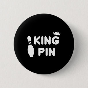 King Button Bowling Funny Niedlich Coups Bowler Le