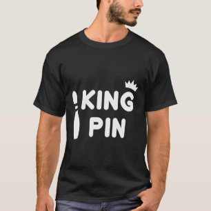 King Button Bowling Funny Niedlich Coups Bowler Le T-Shirt