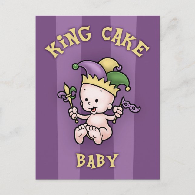 King Cake Baby Postkarte (Vorderseite)
