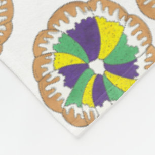 King Cake New Orleans NOLA Mardi Gras Fleecedecke