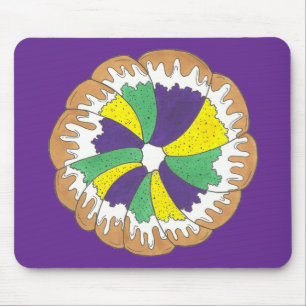 King Cake New Orleans NOLA Mardi Gras Mousepad