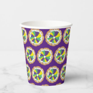 King Cake New Orleans NOLA Mardi Gras Pappbecher