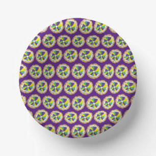 King Cake New Orleans NOLA Mardi Gras Pappteller