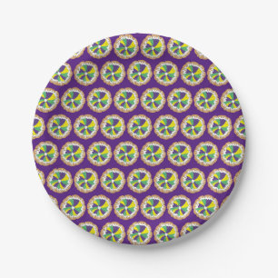 King Cake New Orleans NOLA Mardi Gras Pappteller