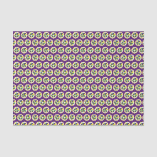 King Cake New Orleans NOLA Mardi Gras Seidenpapier (Vorderseite)