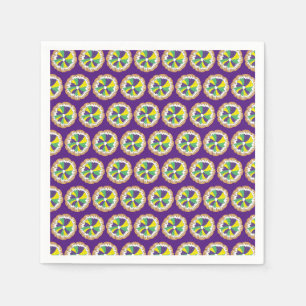 King Cake New Orleans NOLA Mardi Gras Serviette