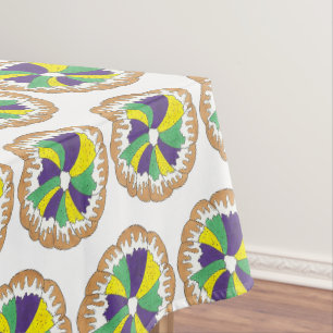 King Cake New Orleans NOLA Mardi Gras Tischdecke