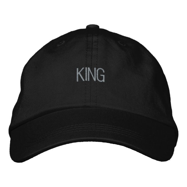 KING Casquette de texte Camion joli Visor noir (Devant)