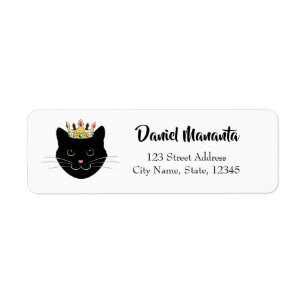 King Cat Avec Étiquette De Nom Personnalisé