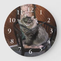 King Cat Kimber nummerierte Wall-Uhr