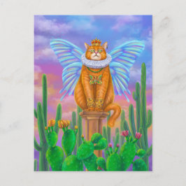 King Cat Poster Postkarte