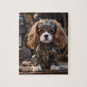 King Cavalier Spaniel Puppy Steampunked,