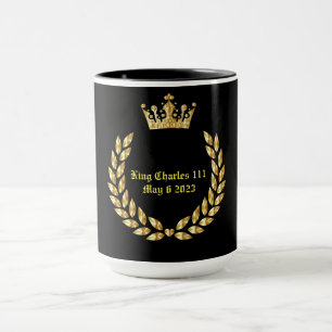 King Charles 111 Coronation .Black/Gold Tasse