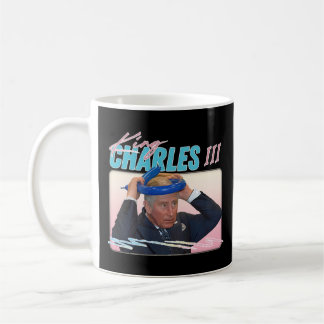 King Charles 3. - Retro ästhetisches Lüfterdesign Kaffeetasse