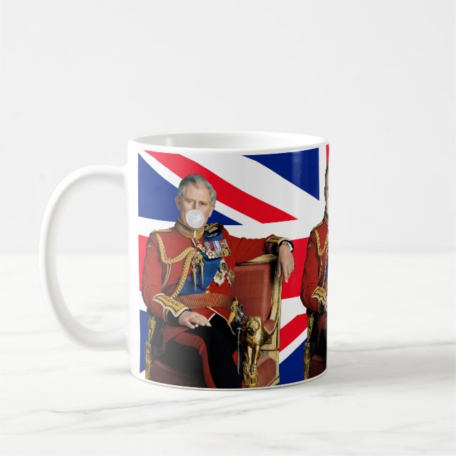 King Charles Blows britisches Spiel Kaffeetasse (Links)