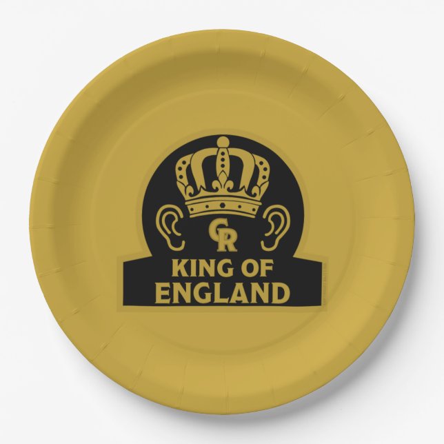 King Charles British Royal Coronation Pappteller (Vorderseite)