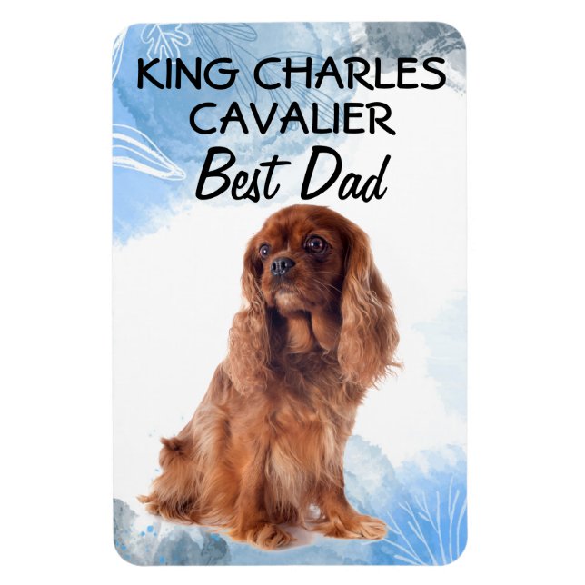 King Charles Cavalier Best Vater Magnet (Vertikal)