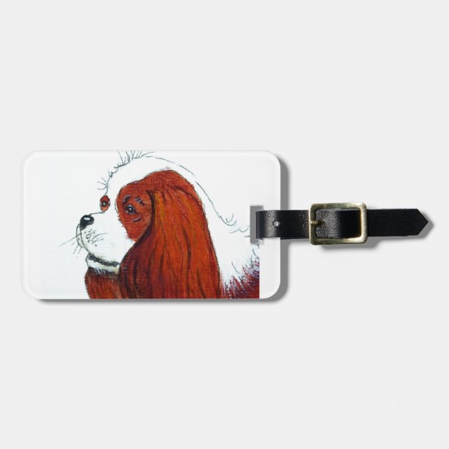 King Charles Cavalier Spaniel Gepäckanhänger (Vorderseite horizontal)