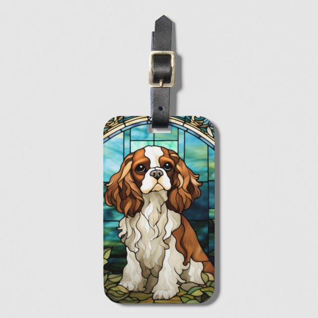 King Charles Cavalier Spaniel Gepäcktag Gepäckanhänger (Vorderseite Vertikal)