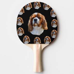 King Charles Cavalier Spaniel Hundegesicht Muster, Tischtennis Schläger