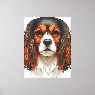 King Charles Cavalier Spaniel Pet Portrait Leinwanddruck