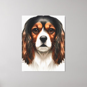 King Charles Cavalier Spaniel Pet Portrait Leinwanddruck