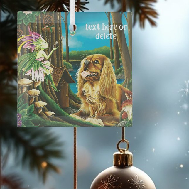 King Charles Cavalier Spaniel Sprite Fantasy Ornament Aus Glas (Von Creator hochgeladen)