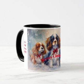 King Charles Cavalier Tasse zur Weihnachtsfeier