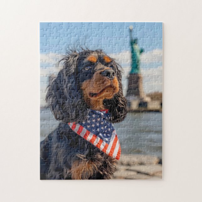 King Charles Cocker Spaniel in New York (Vertikal)