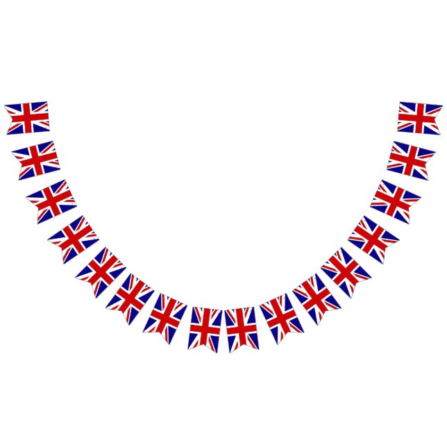 King Charles Coronation Union Jack British Bunting Wimpelkette (Alle)