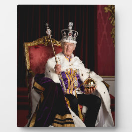 King Charles III Buckingham Palace Porträt Fotoplatte