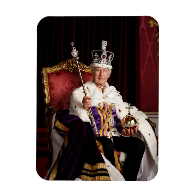 King Charles III Buckingham Palace Porträt Magnet (Vertikal)