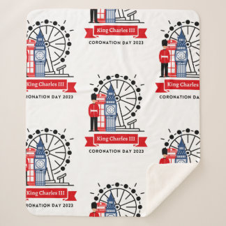 King Charles III Coronation Blanket Sherpadecke