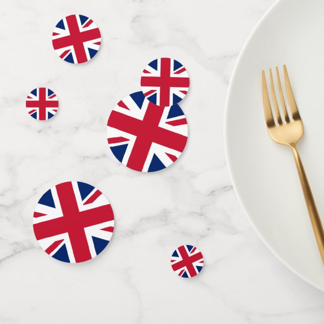 King Charles III Coronation, Britische Flagge Konfetti (Gruppe)