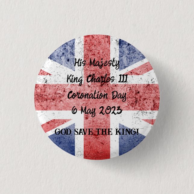 King Charles III Coronation Button (Vorderseite)