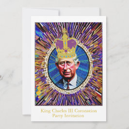 King Charles III Coronation Fun Custom Text Party Einladung