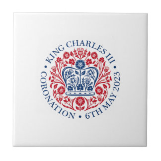 King Charles III Coronation Keramik Tile Fliese