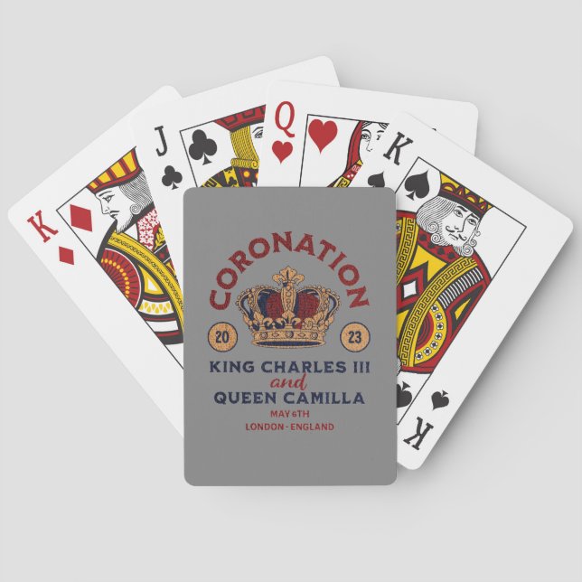 King Charles III Coronation Memorabilia  Spielkarten (Rückseite)