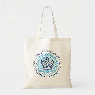 King Charles III Coronation Official design blue Tragetasche