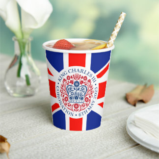 King Charles III Coronation Paper Cup Pappbecher