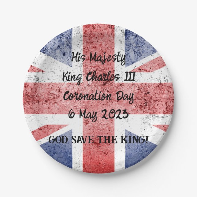King Charles III Coronation Pappteller (Vorderseite)