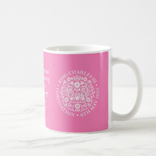 KING CHARLES III CORONATION Pink Memorabilia Kaffeetasse