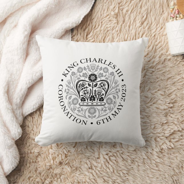 KING CHARLES III CORONATION White Kissen (Decke)
