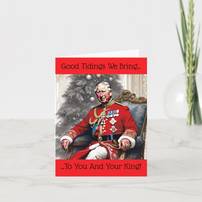 King Charles III. Feiertagskarte (Vorderseite)