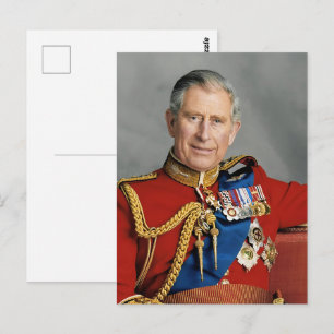 King Charles III Foto Erweiterung Postkarte