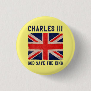King Charles III God Rettete die King UK Coronatio Button